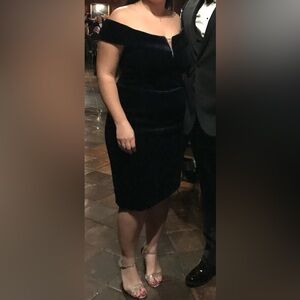 Vince Camuto Navy Velvet Dress